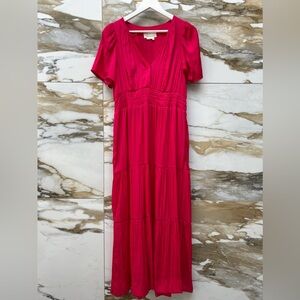 Anthropologie Women’s The Somerset Dress Magenta Size M